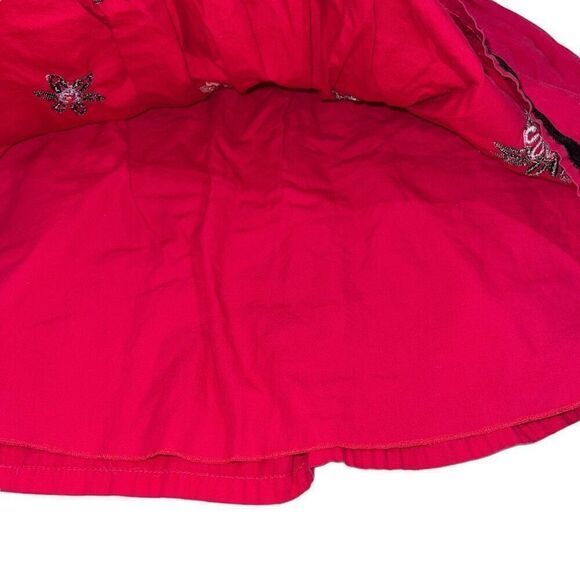 Pumpkin Patch Dark Pink Skirt w/ Orange & Black Embroidery - Kids Size 8 - Picture 5 of 8